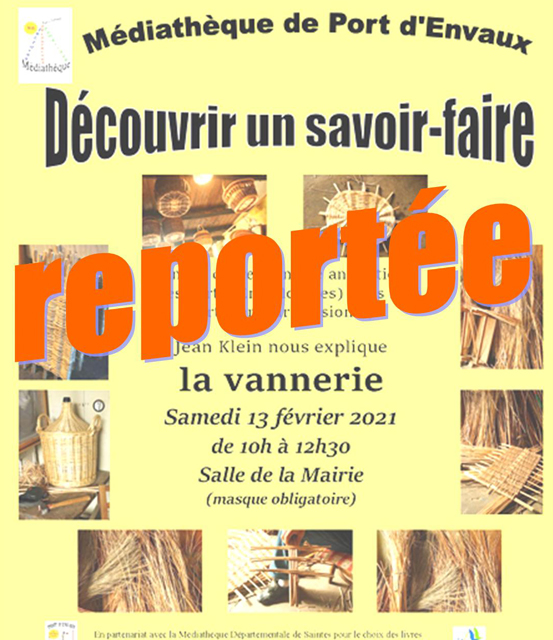 Animation Vannerie encore reportée