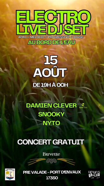 Un concert gratuit pré valade 15 aout 25