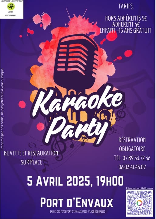 karaoké le 5 avril