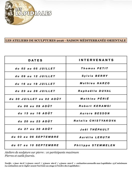 Les Lapidiales préparent la saison.2026